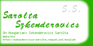 sarolta szkenderovics business card